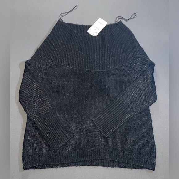 Zara Sweaters - Zara Charcoal Off-the-Shoulder Sweater